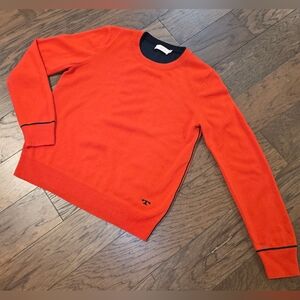 Tory Burch Ladies Orange & Navy Sweater; Size Med; Like New; Smoke Free Home